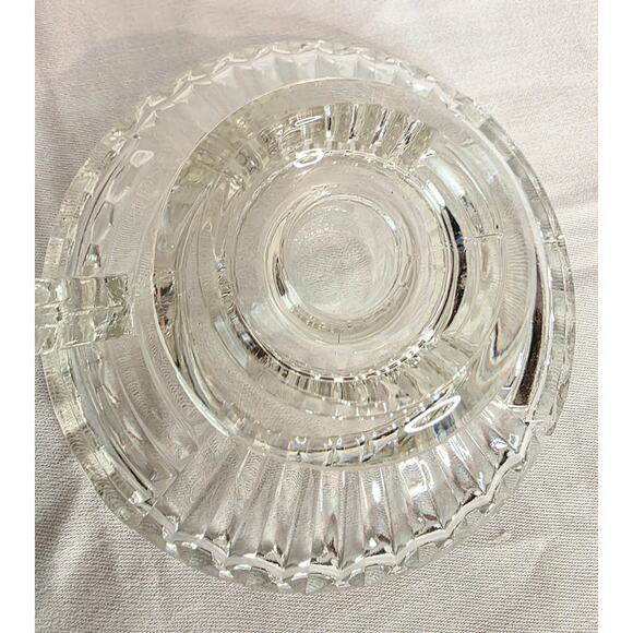 Vintage Depression Glass Finger Loop Taper Candleholder Chamber Stick - Picture 2 of 5